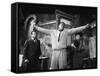 Sidney Poitier in Dramatic Scene from Play "A Raisin in the Sun", Actress Ruby Dee Visible on Right-Gordon Parks-Framed Stretched Canvas