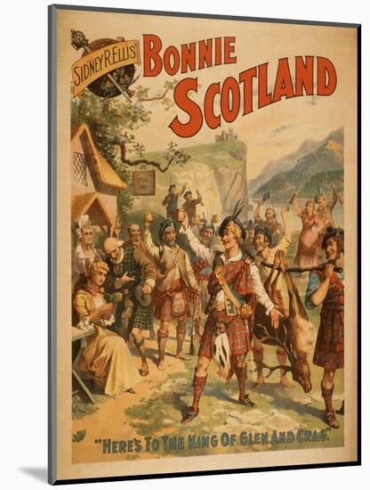 Sidney R. Ellis' Bonnie Scotland Scottish Play Poster No.4-Lantern Press-Mounted Art Print