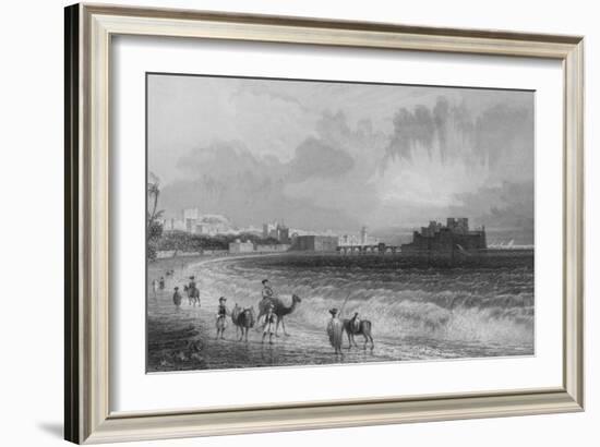 Sidon, on the Approach from Beirout-William Henry Bartlett-Framed Giclee Print