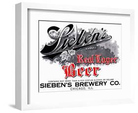 Sieben's Real Lager Beer-null-Framed Art Print