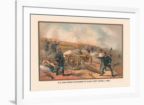 Siege and Barbette Guns, Fort Haskell, 1865-Arthur Wagner-Framed Art Print