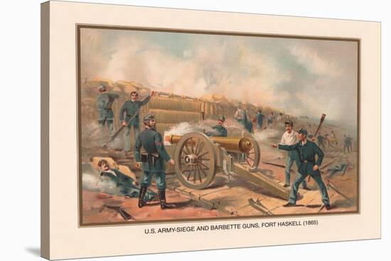 Siege and Barbette Guns, Fort Haskell, 1865-Arthur Wagner-Stretched Canvas