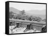 Siege Battery Drill, Firing, United States Military Academy, West Point, N.Y.-null-Framed Stretched Canvas