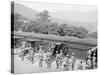 Siege Battery Drill, Sponging before Loading, United States Military Academy, West Point, N.Y.-null-Stretched Canvas