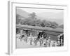 Siege Battery Drill, Sponging before Loading, United States Military Academy, West Point, N.Y.-null-Framed Photo