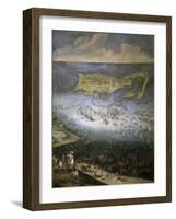 Siège de la citadelle de Saint-Martin dans l'île de Rhé, en 1625-null-Framed Giclee Print