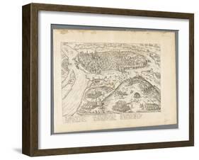 Siège de Rouen par le maréchal de Biron, 8 octobre 1591-Frans Hogenberg-Framed Giclee Print