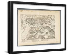 Siège de Rouen par le maréchal de Biron, 8 octobre 1591-Frans Hogenberg-Framed Giclee Print