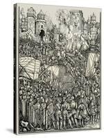 Siege of a city by Maximilian I-Albrecht Dürer or Duerer-Stretched Canvas