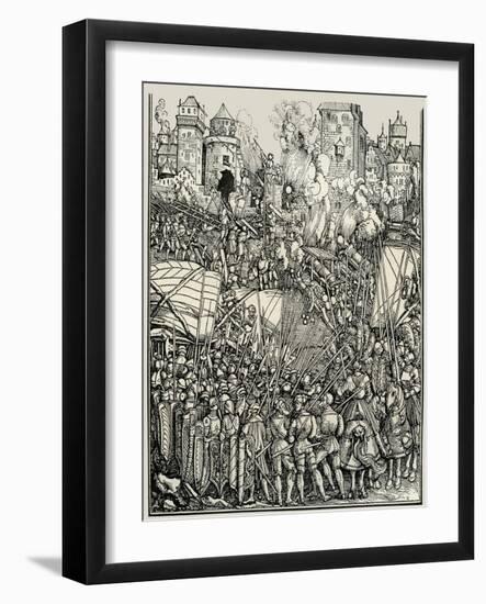 Siege of a city by Maximilian I-Albrecht Dürer or Duerer-Framed Giclee Print