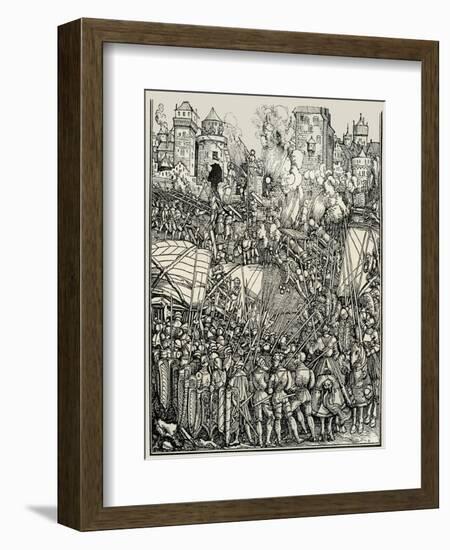 Siege of a city by Maximilian I-Albrecht Dürer or Duerer-Framed Giclee Print