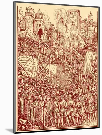 Siege of a city by Maximilian I-Albrecht Dürer or Duerer-Mounted Giclee Print