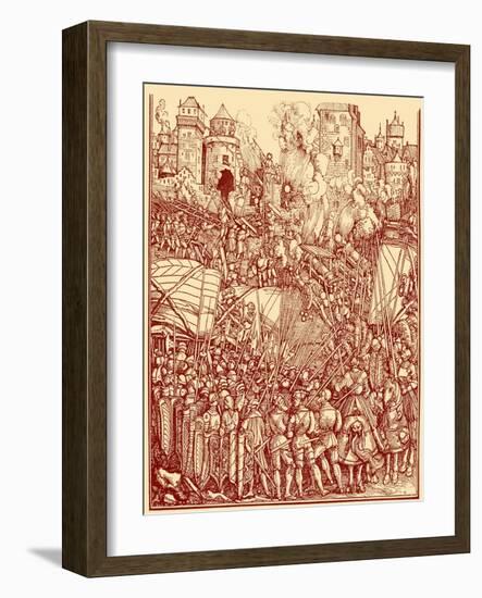 Siege of a city by Maximilian I-Albrecht Dürer or Duerer-Framed Giclee Print