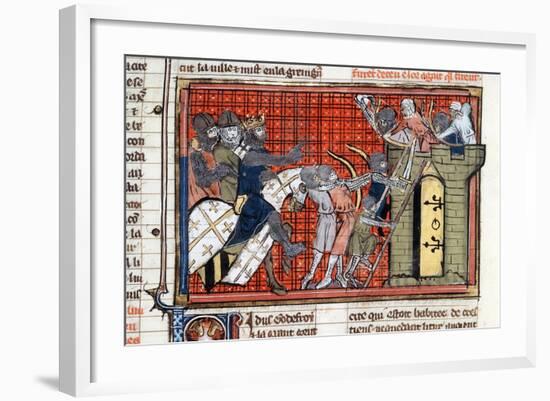 Siege of a Town Led by Godefroy De Bouillon, C1099-null-Framed Giclee Print