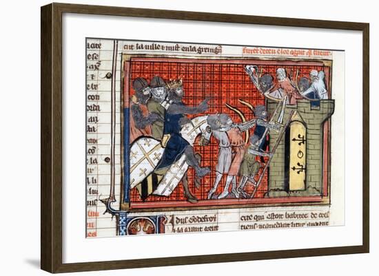 Siege of a Town Led by Godefroy De Bouillon, C1099-null-Framed Giclee Print