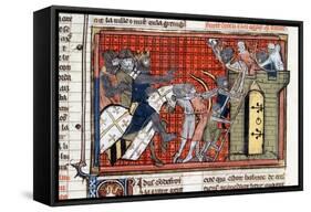 Siege of a Town Led by Godefroy De Bouillon, C1099-null-Framed Stretched Canvas