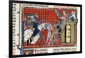 Siege of a Town Led by Godefroy De Bouillon, C1099-null-Framed Premium Giclee Print