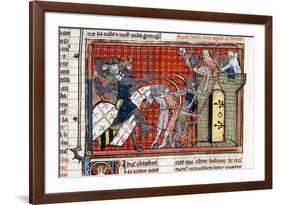 Siege of a Town Led by Godefroy De Bouillon, C1099-null-Framed Giclee Print