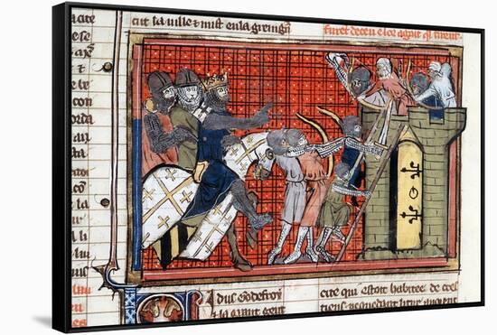 Siege of a Town Led by Godefroy De Bouillon, C1099-null-Framed Stretched Canvas