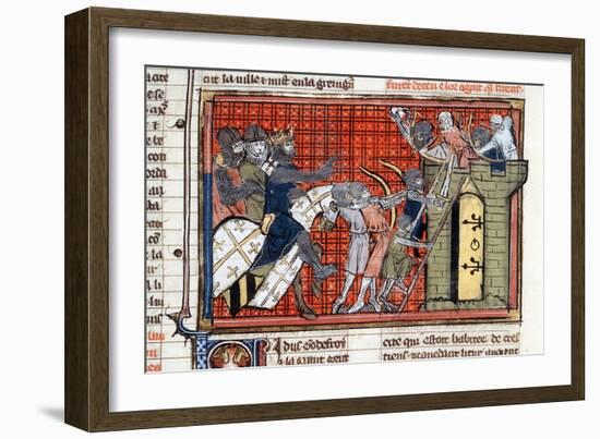 Siege of a Town Led by Godefroy De Bouillon, C1099-null-Framed Giclee Print