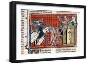 Siege of a Town Led by Godefroy De Bouillon, C1099-null-Framed Giclee Print