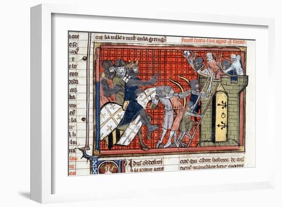 Siege of a Town Led by Godefroy De Bouillon, C1099-null-Framed Giclee Print
