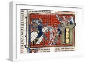 Siege of a Town Led by Godefroy De Bouillon, C1099-null-Framed Giclee Print