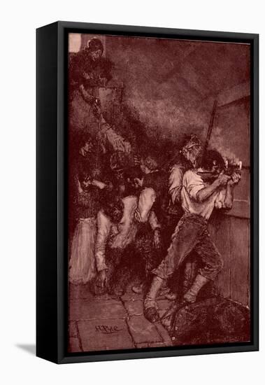 Siege of Boonesborough-Howard Pyle-Framed Stretched Canvas