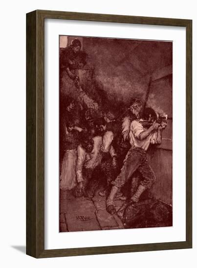 Siege of Boonesborough-Howard Pyle-Framed Giclee Print