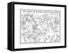 Siege of Boston Map-null-Framed Stretched Canvas