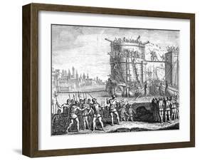 Siege of Damietta, Egypt, 13th Century-null-Framed Giclee Print