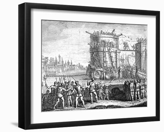 Siege of Damietta, Egypt, 13th Century-null-Framed Giclee Print