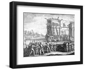 Siege of Damietta, Egypt, 13th Century-null-Framed Giclee Print