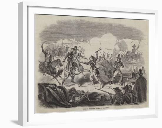 Siege of Monterey, Charge of Rancheros-null-Framed Giclee Print