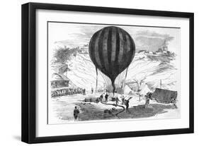 Siege of Paris-Balloons-F. Meaulue-Framed Art Print