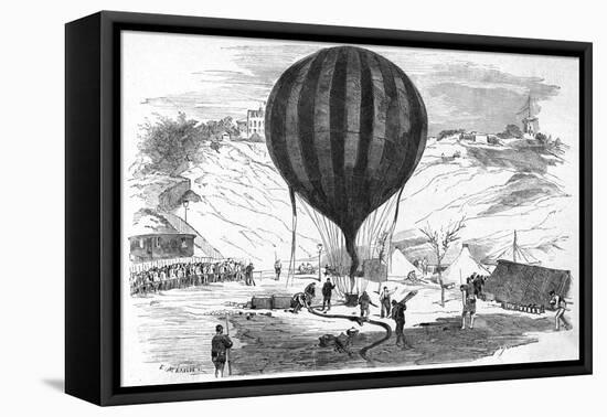 Siege of Paris-Balloons-F. Meaulue-Framed Stretched Canvas