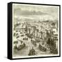 Siege of Paris by the Normans-null-Framed Stretched Canvas