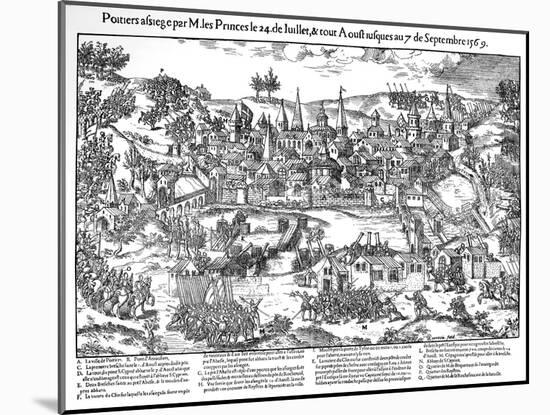 Siege of Poitiers, French Religious Wars, 24 July-7 September 1569-Jacques Tortorel-Mounted Giclee Print