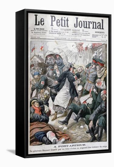 Siege of Port Arthur, Russo-Japanese-War, 1904-null-Framed Stretched Canvas