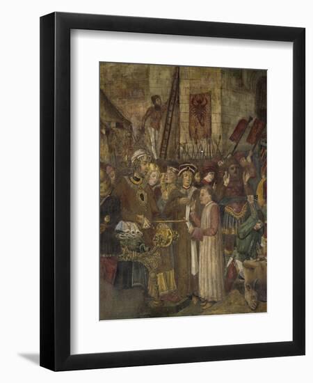 Siege of Totila, 1461-1466-Benedetto Bonfigli-Framed Premium Giclee Print