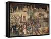 Siege of Totila, Fresco-Benedetto Bonfigli-Framed Stretched Canvas