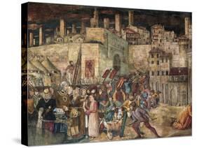 Siege of Totila, Fresco-Benedetto Bonfigli-Stretched Canvas