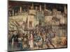 Siege of Totila, Fresco-Benedetto Bonfigli-Mounted Premium Giclee Print