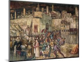 Siege of Totila, Fresco-Benedetto Bonfigli-Mounted Giclee Print
