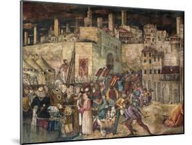 Siege of Totila, Fresco-Benedetto Bonfigli-Mounted Giclee Print