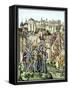 Siege of Town Defended by the Burgundians under Charles Vi, Hundred Years' War-null-Framed Stretched Canvas