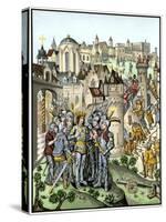 Siege of Town Defended by the Burgundians under Charles Vi, Hundred Years' War-null-Stretched Canvas