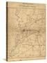 Siege of Vicksburg - Civil War Panoramic Map-Lantern Press-Stretched Canvas