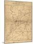 Siege of Vicksburg - Civil War Panoramic Map-Lantern Press-Mounted Art Print