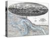 Siege of Vicksburg - Civil War Panoramic Map-Lantern Press-Stretched Canvas